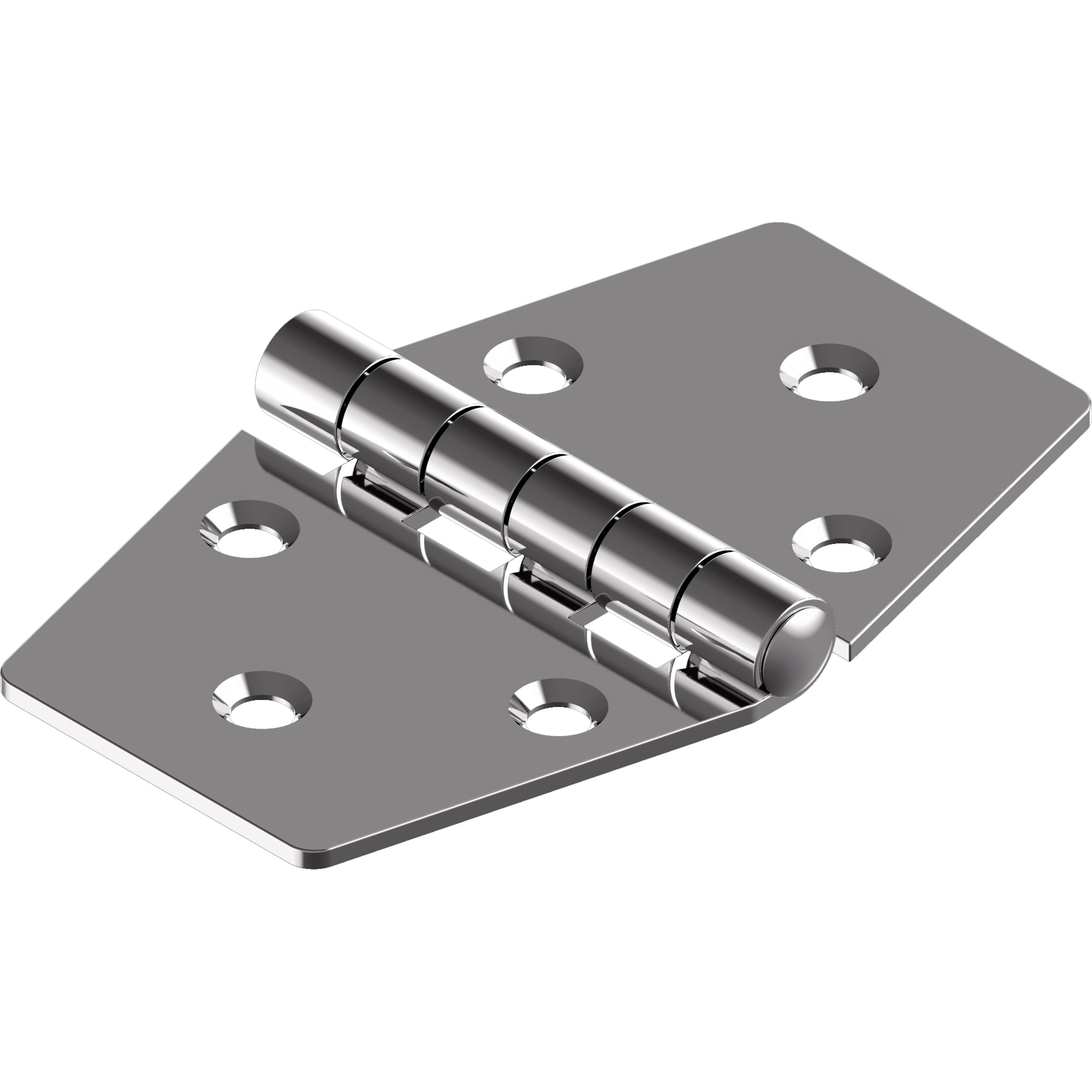 Scharnier 6 Bohrungen 95x60x2mm Edelstahl A2 gestanzt