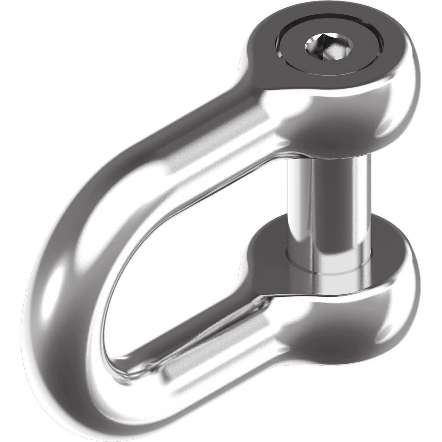 Rundschäkel Innensechskantbolzen D6mm Edelstahl A4