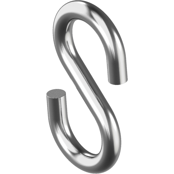 S-Haken Edelstahl A4-AISI316 symmetrisch