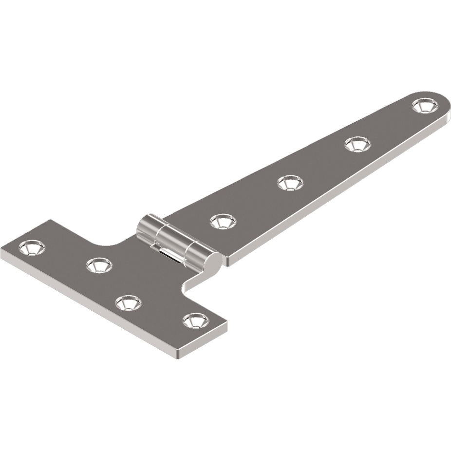 T-Scharnier 195x98x5mm Feinguss poliert Edelstahl A4