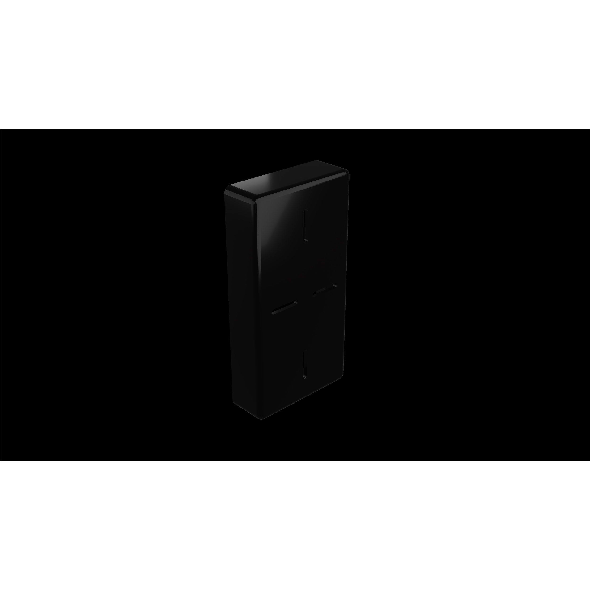 Abdeckkappe für Montageschiene 80x40mm ABS schwarz RAL9005
