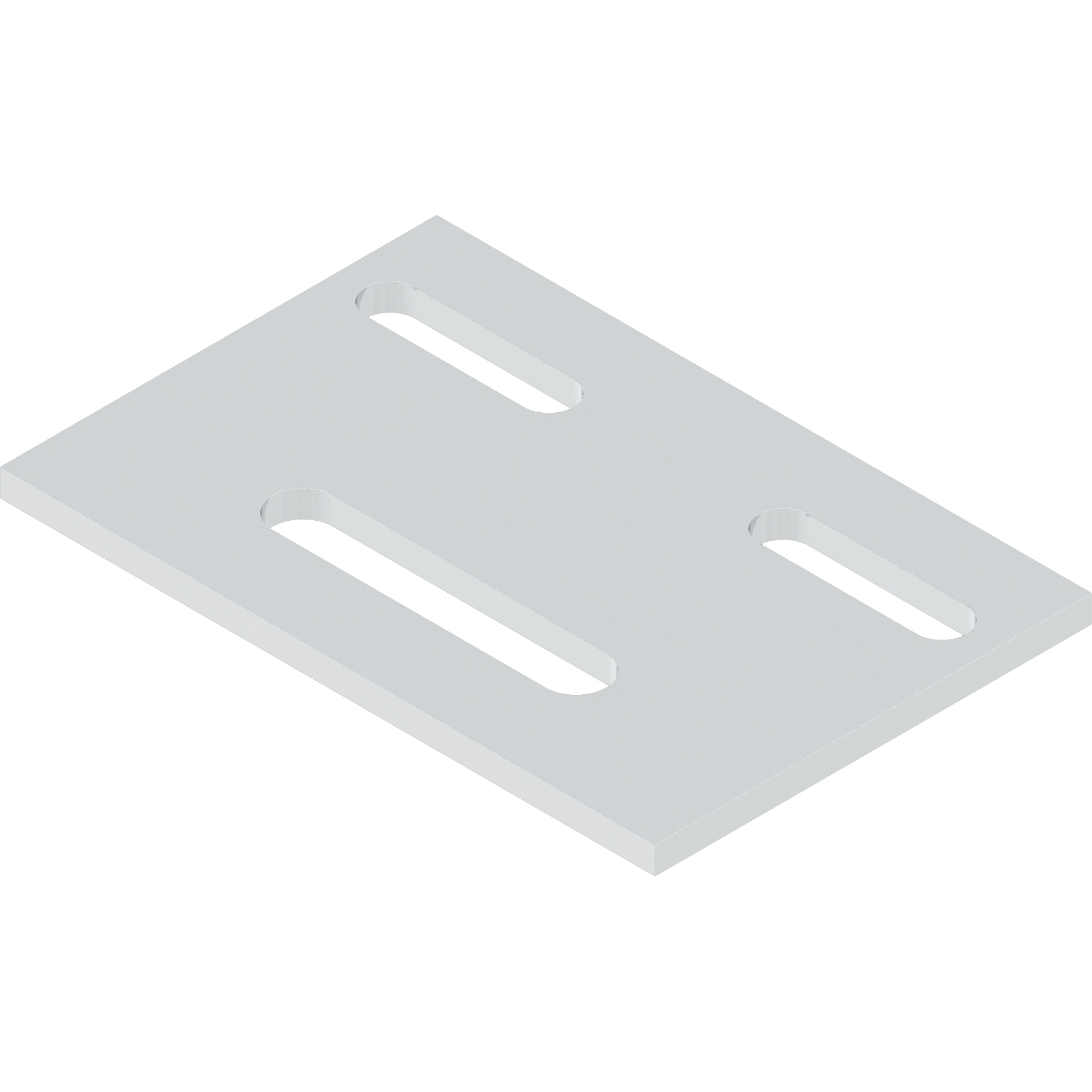 Kreuzverband-Platte 120x80x5mm 2xM8/1xM10 AluF25