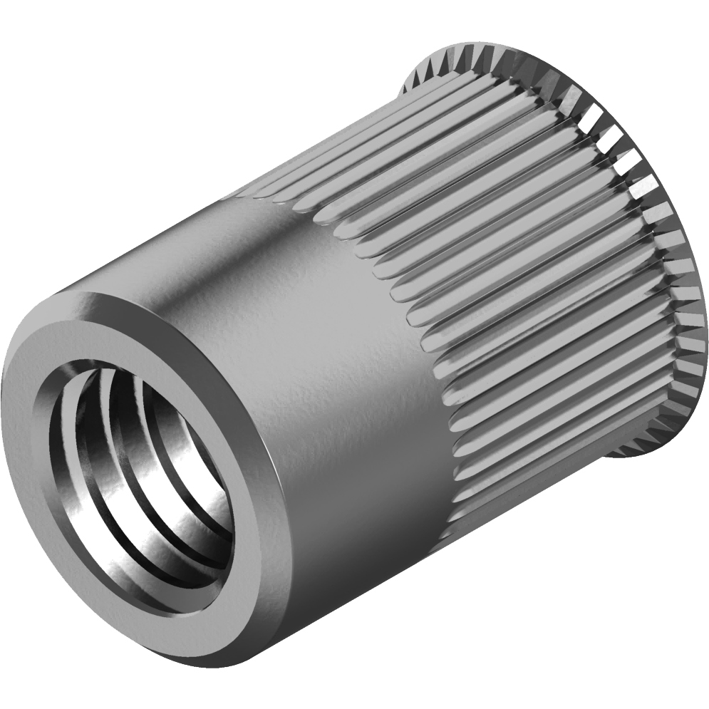 Blindnietmutter M4x10mm KB0,5-2,5mm kl.Senk gerändelt A2