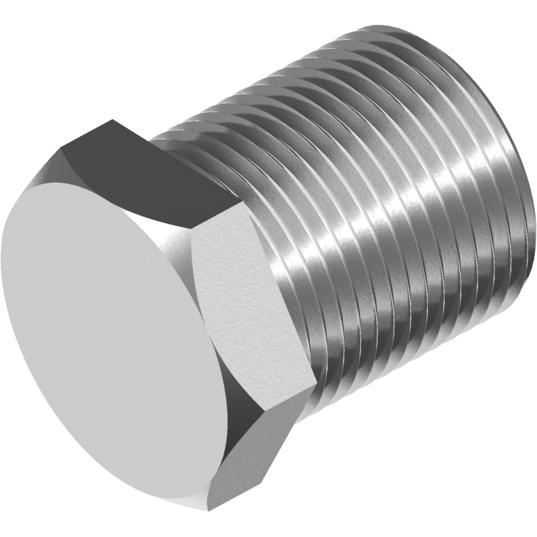 Sechskant-Stopfen konischdichtend R1/2 DN15 A4