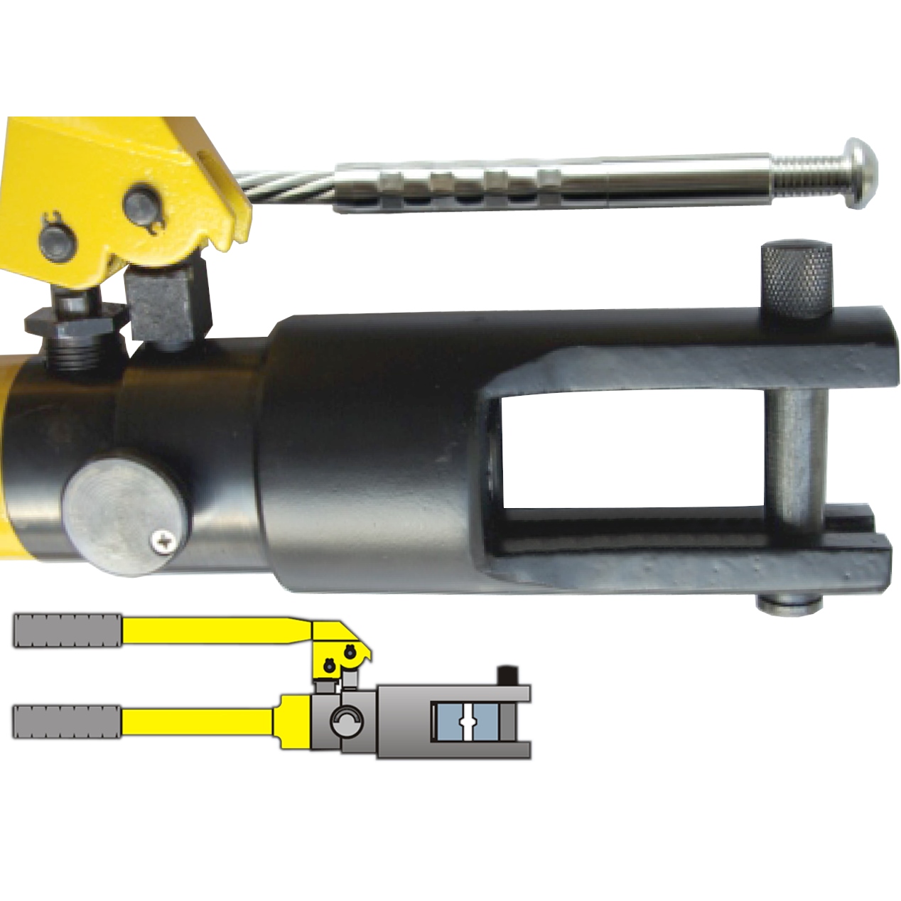 Hydraulische Presszange 70kN mit Koffer ohne Pressbacken