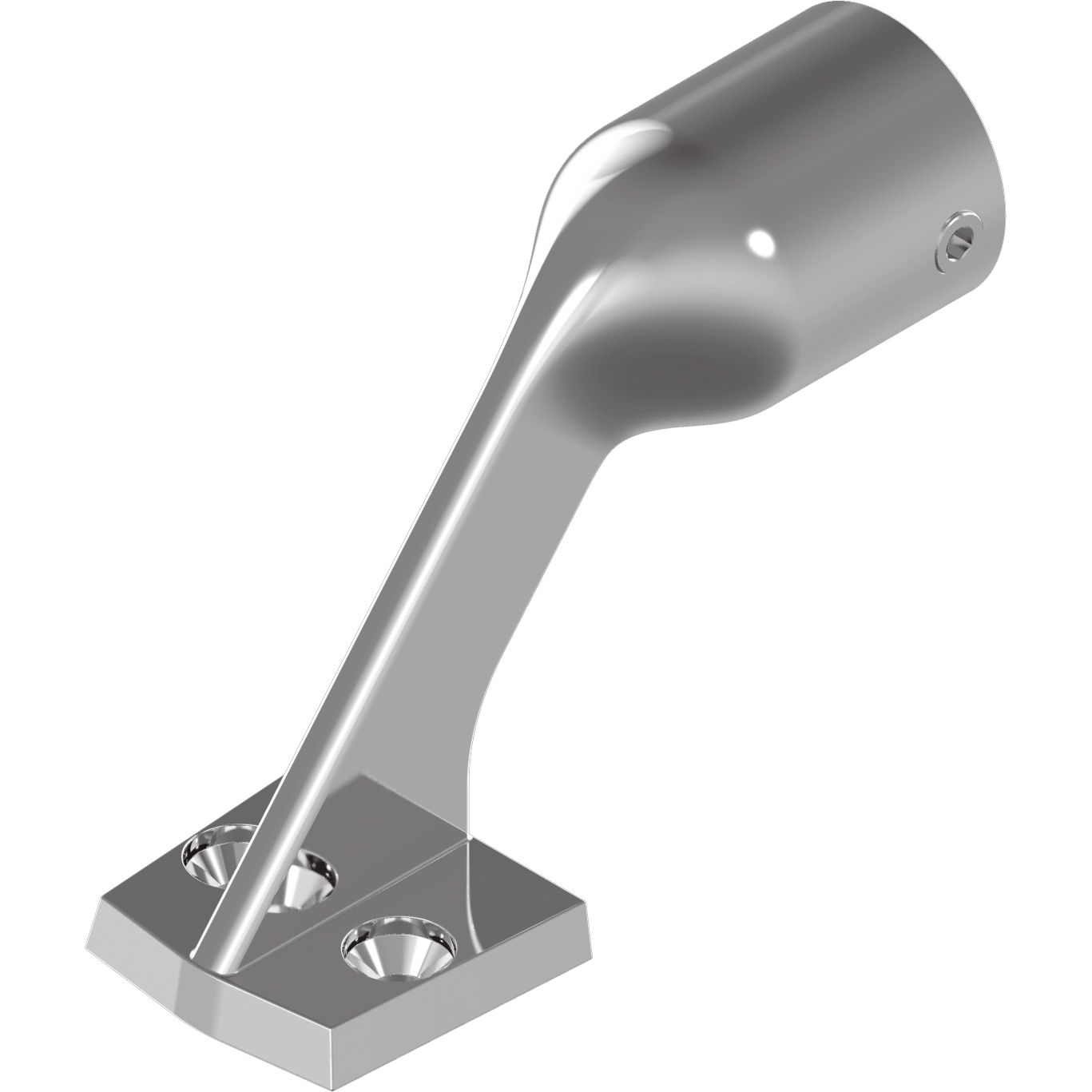 Handlaufendstück 60Grad D22mm Edelstahl A4 Typ 2
