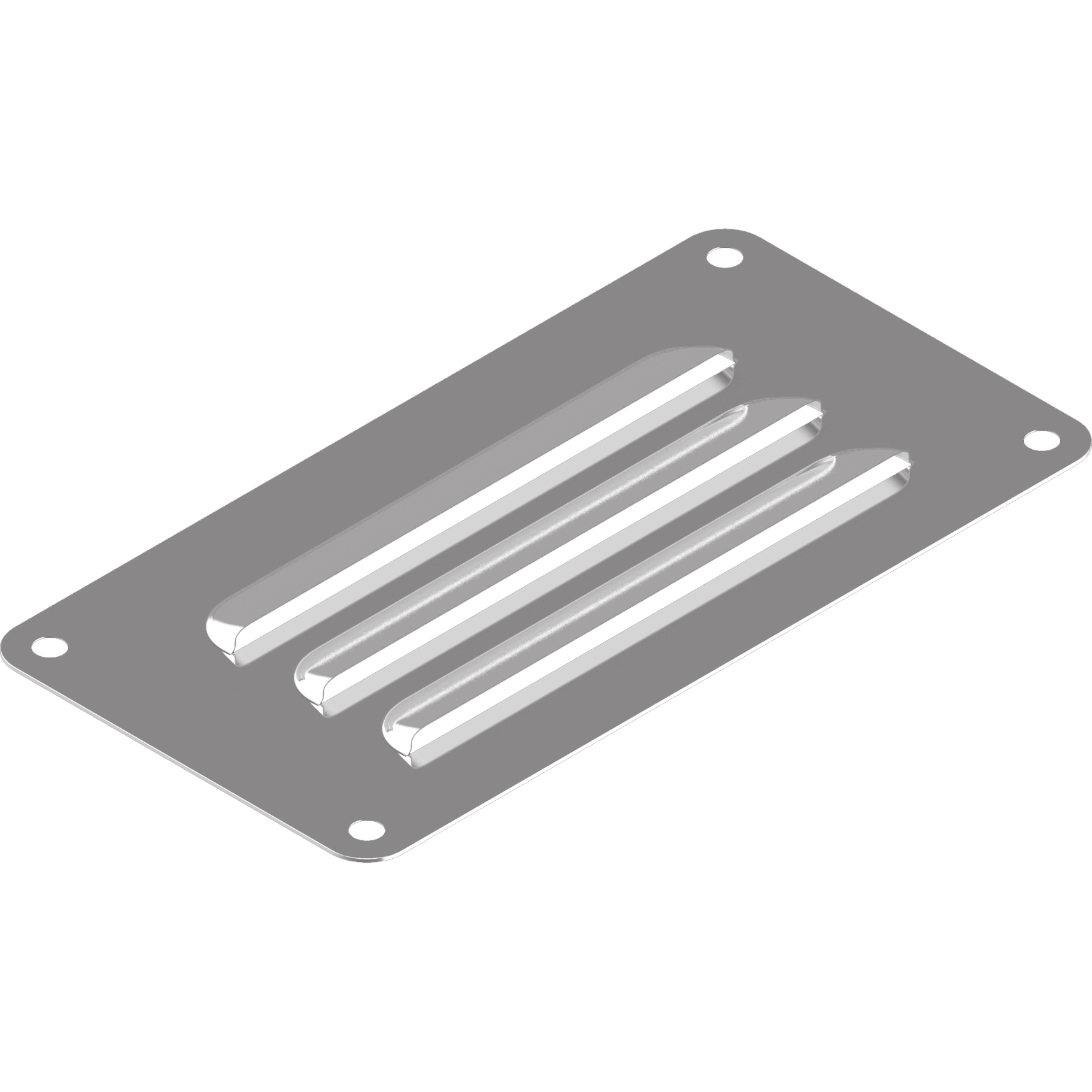 Lüftungsgitter Typ A 127x66x0,8mm Edelstahl A2 poliert