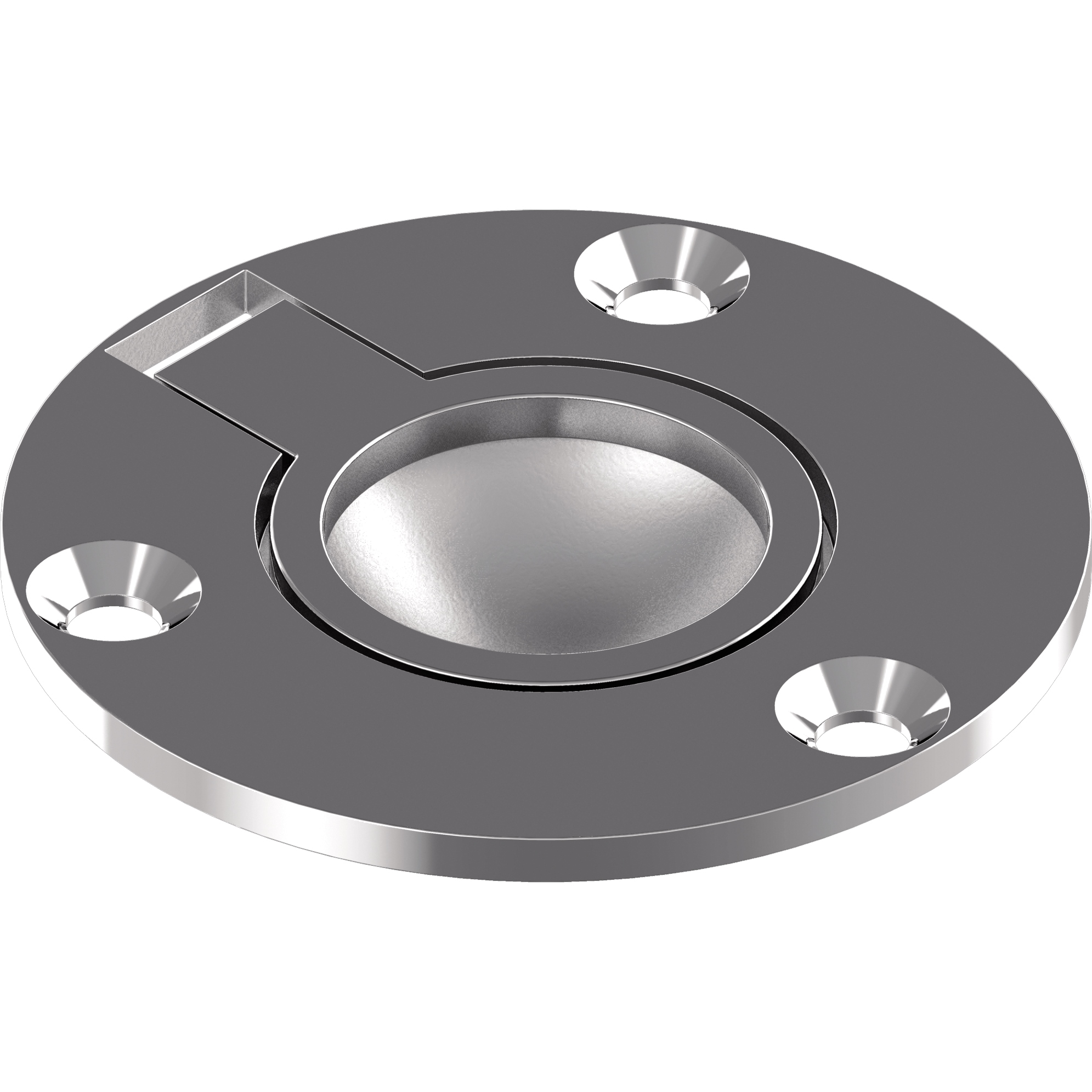 Einlassgriff rund D50mm Feinguss Edelstahl A4 poliert