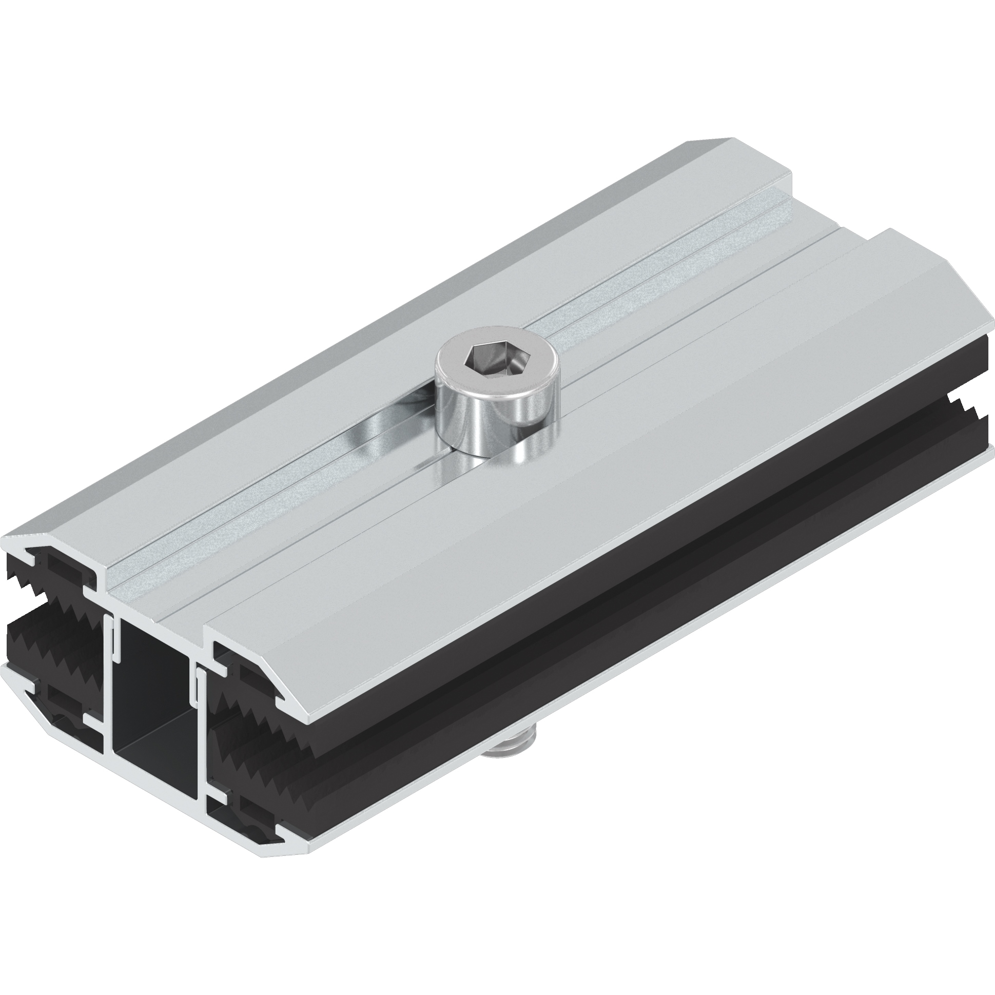 Mittelklemme Glasmodul H6-9mm L80mm EN-AW6063