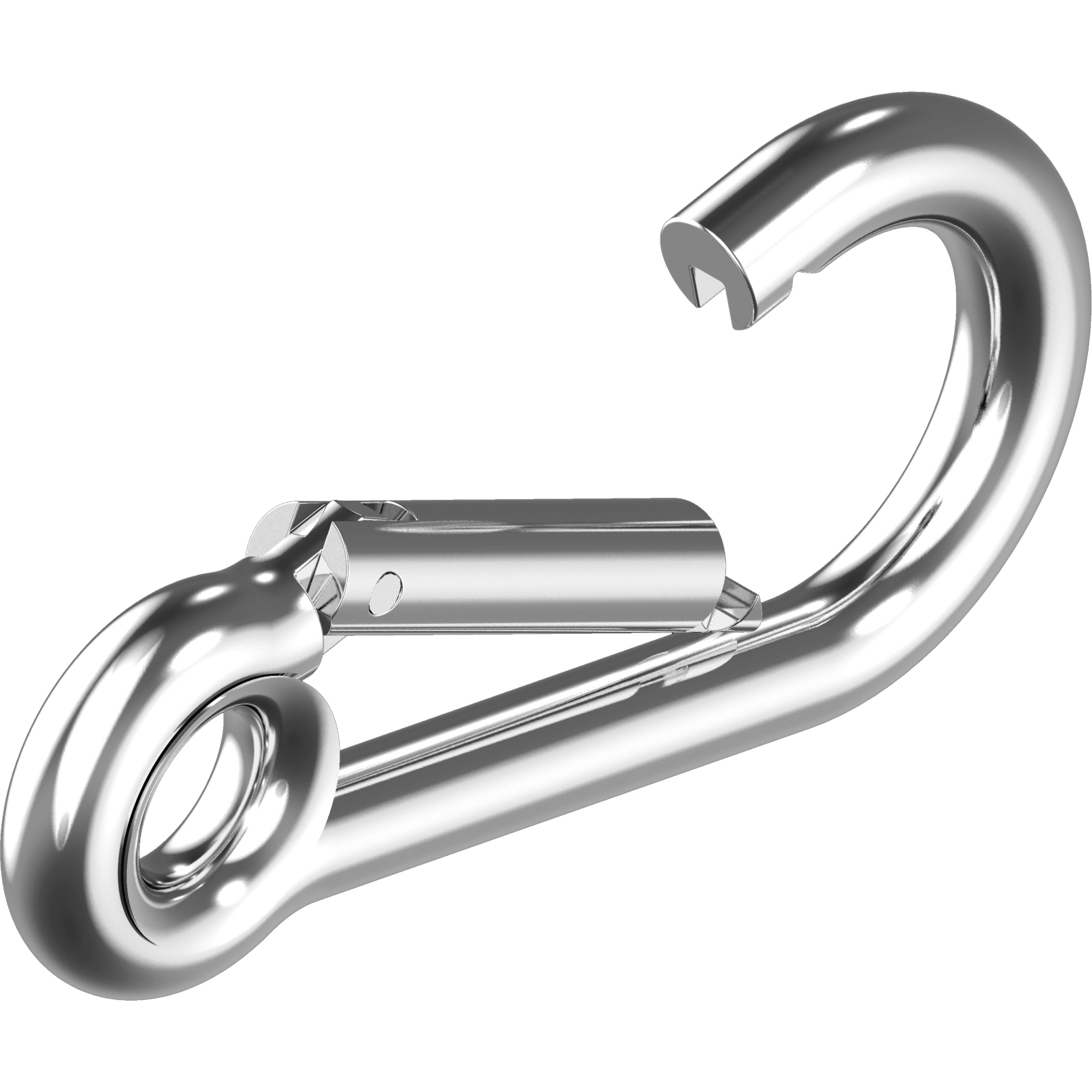 Karabinerhaken Edelstahl mit Kausche