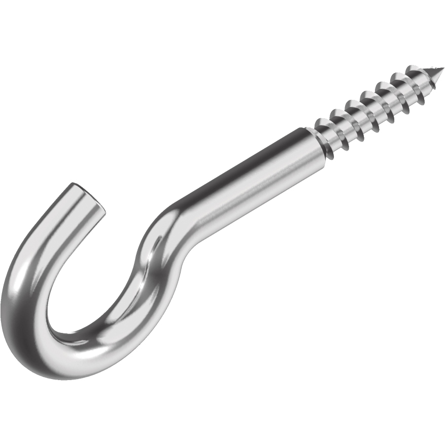Schraubhaken Wäscheleine D3x30/12mm W10mm A2