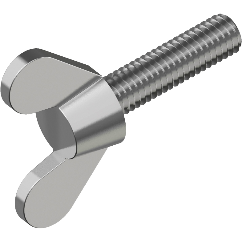 Flügelschraube M8x30mm Form DF rund DIN316 Edelstahl A2