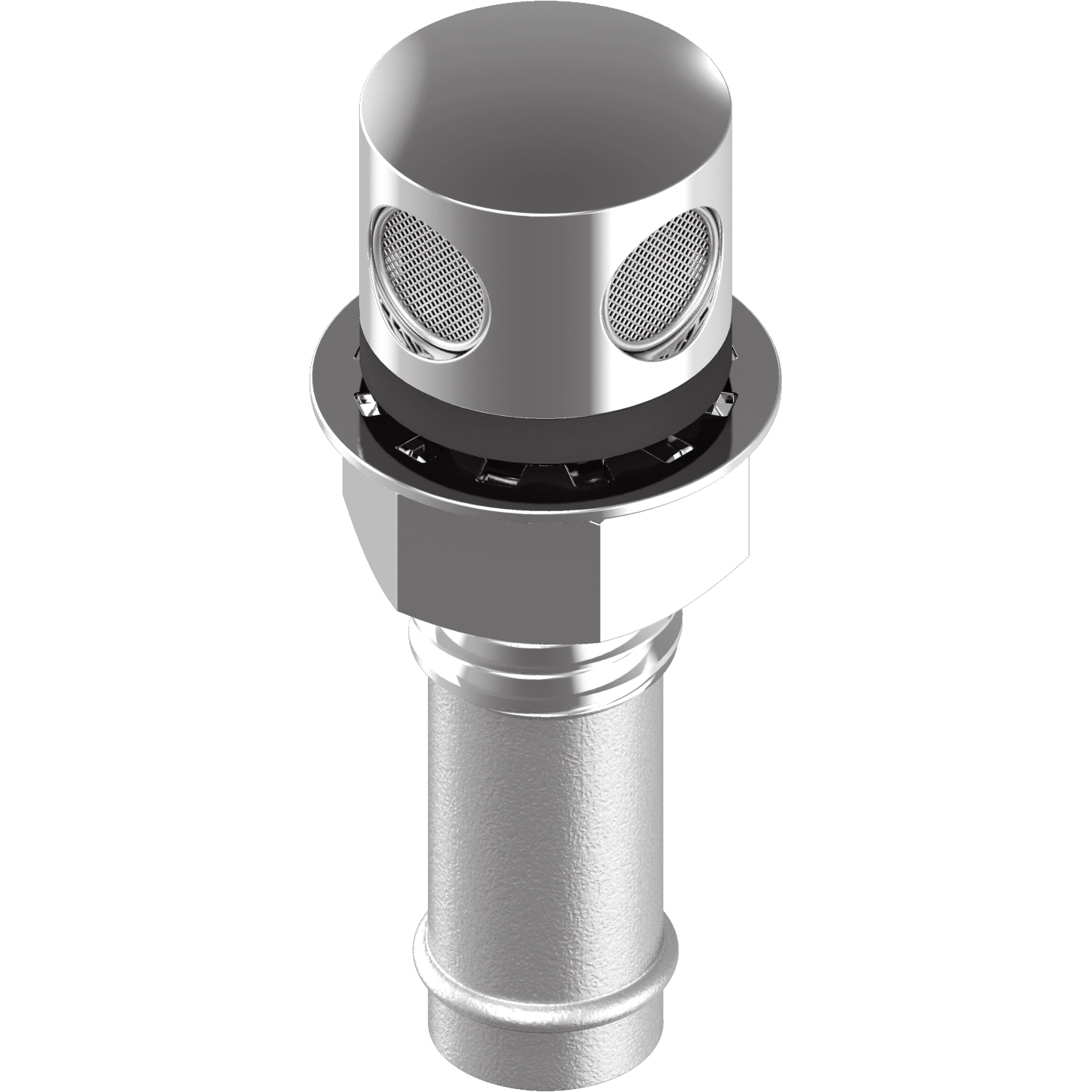 Tankentlüftung gerade D16mm L75mm Edelstahl A4 poliert