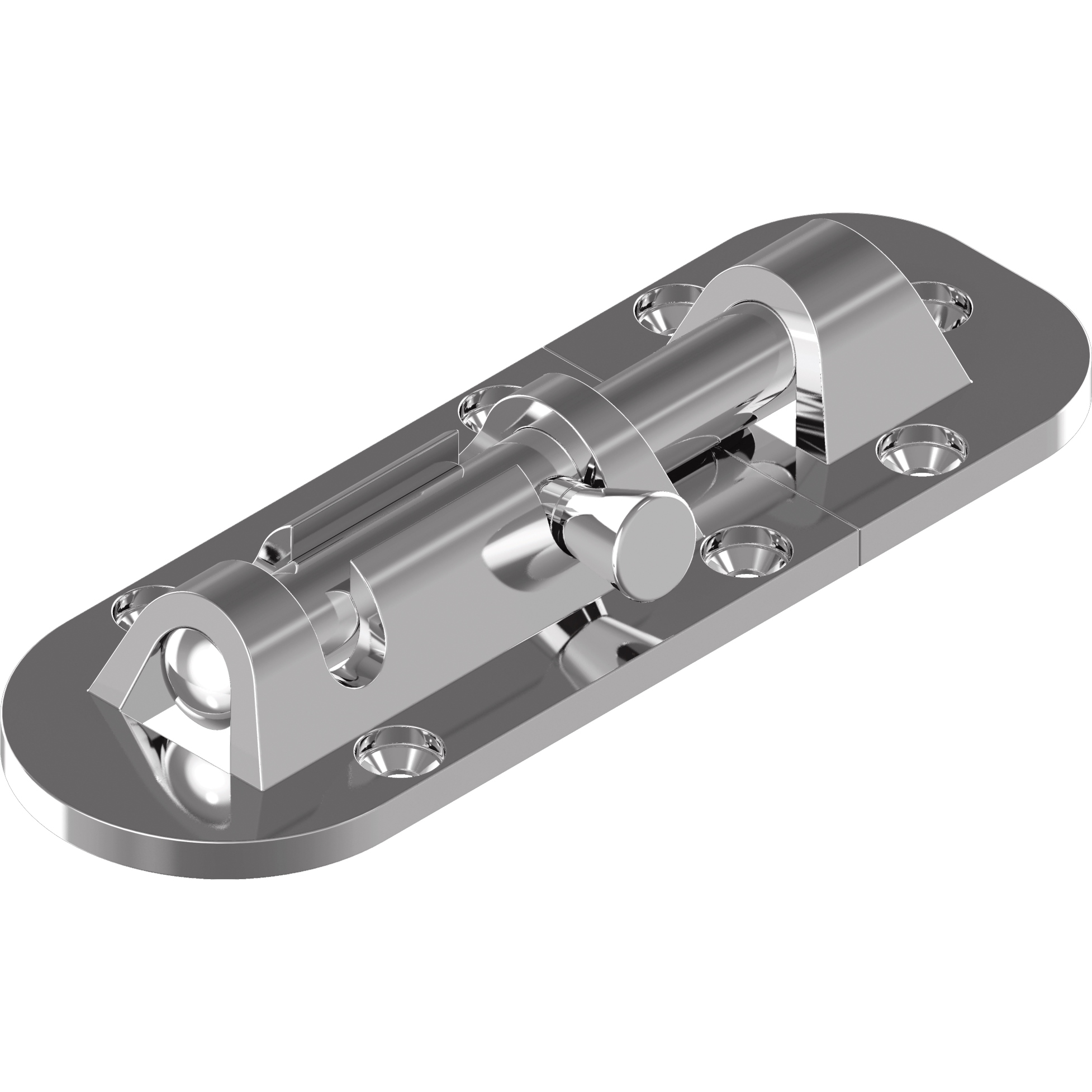Verschlussscharnier Riegel Typ A 60x30x3mm Feinguss pol. A2
