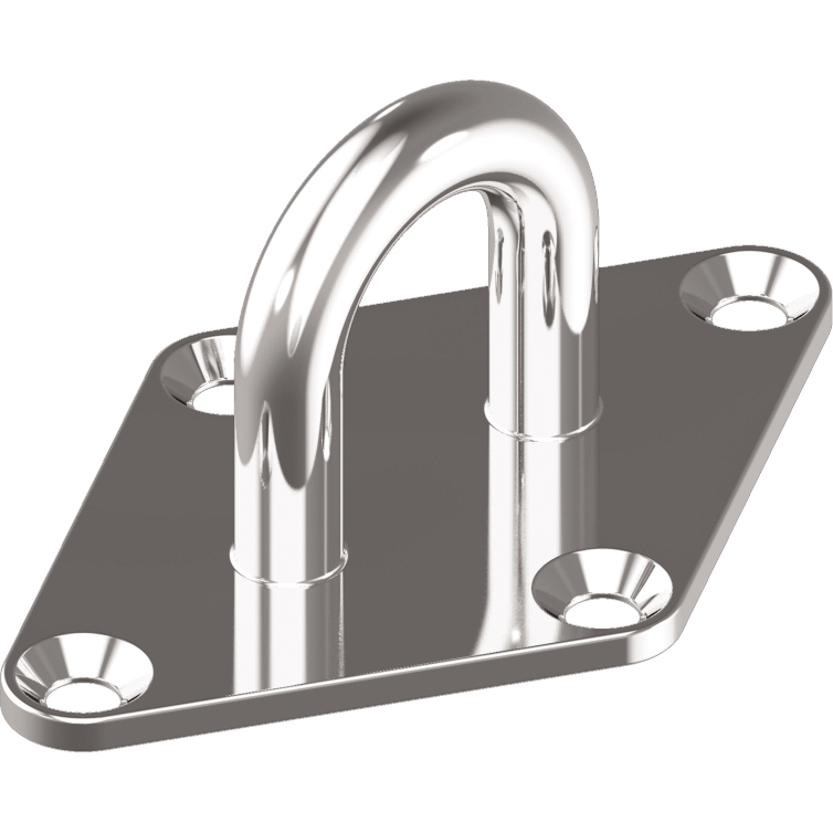 Augplatte Mastplatte Typ A D5mm 59x37mm A2 gestanzt