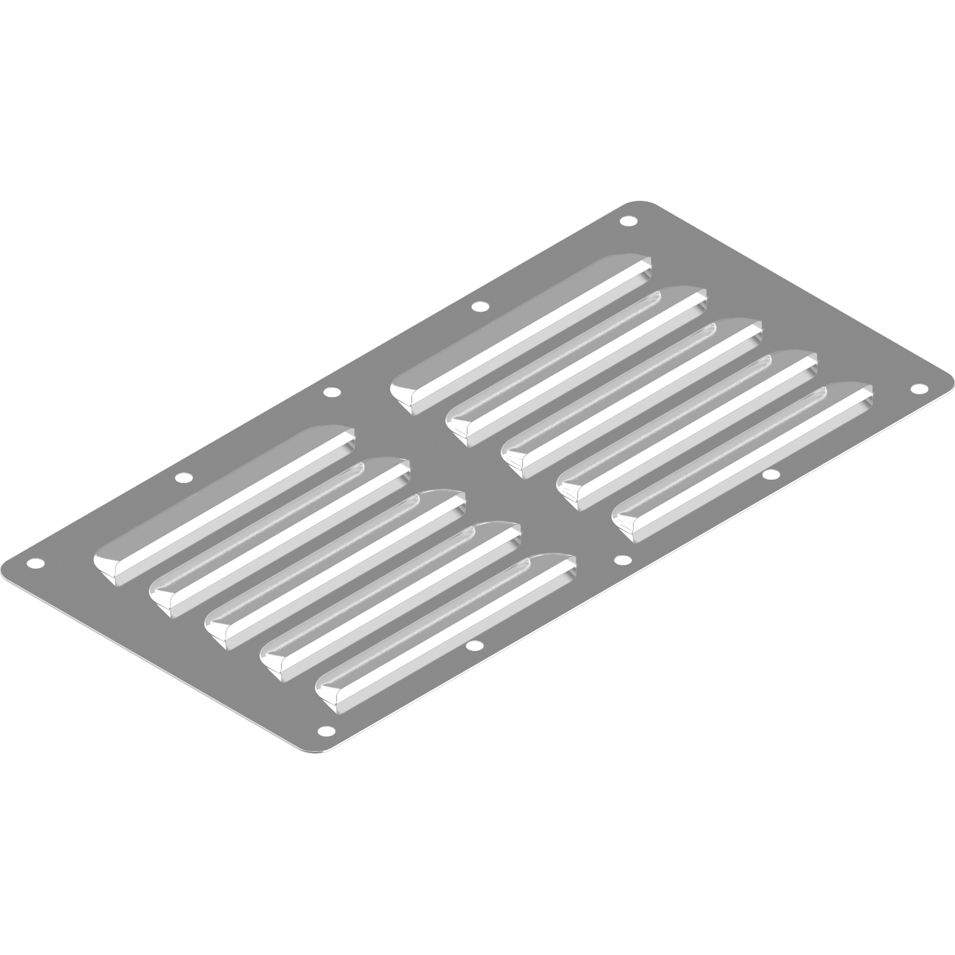Lüftungsgitter Typ C 230x115x0,8mm Edelstahl A2 poliert