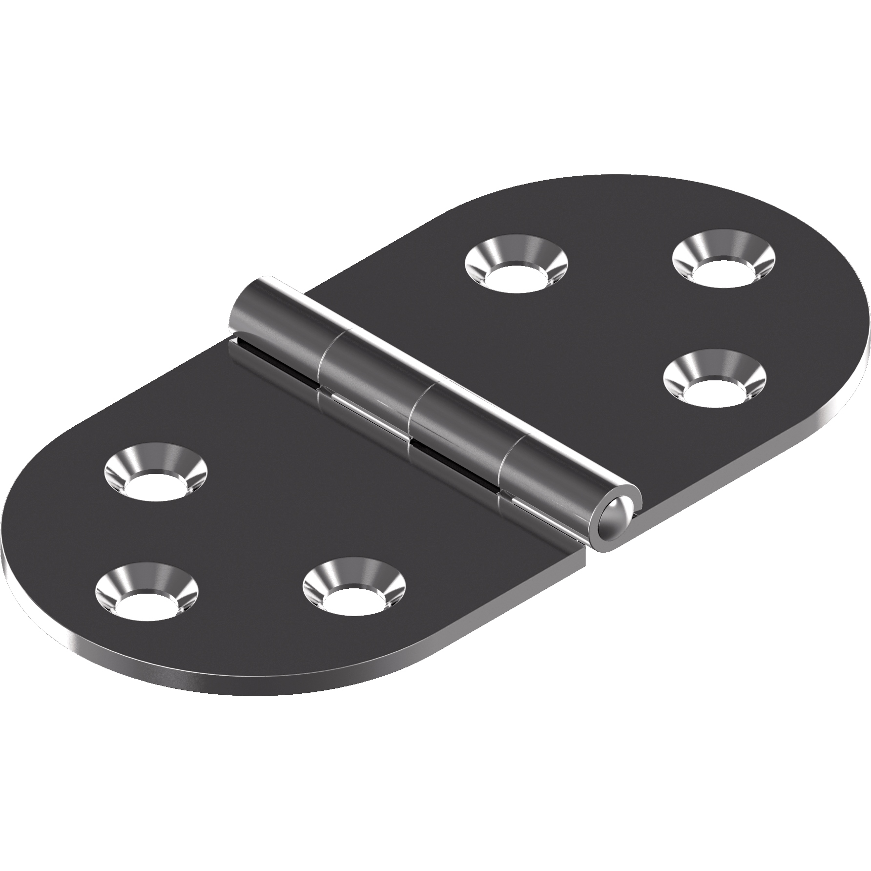 Scharnier Typ C 80x40x2,0mm Edelstahl A2 gestanzt poliert
