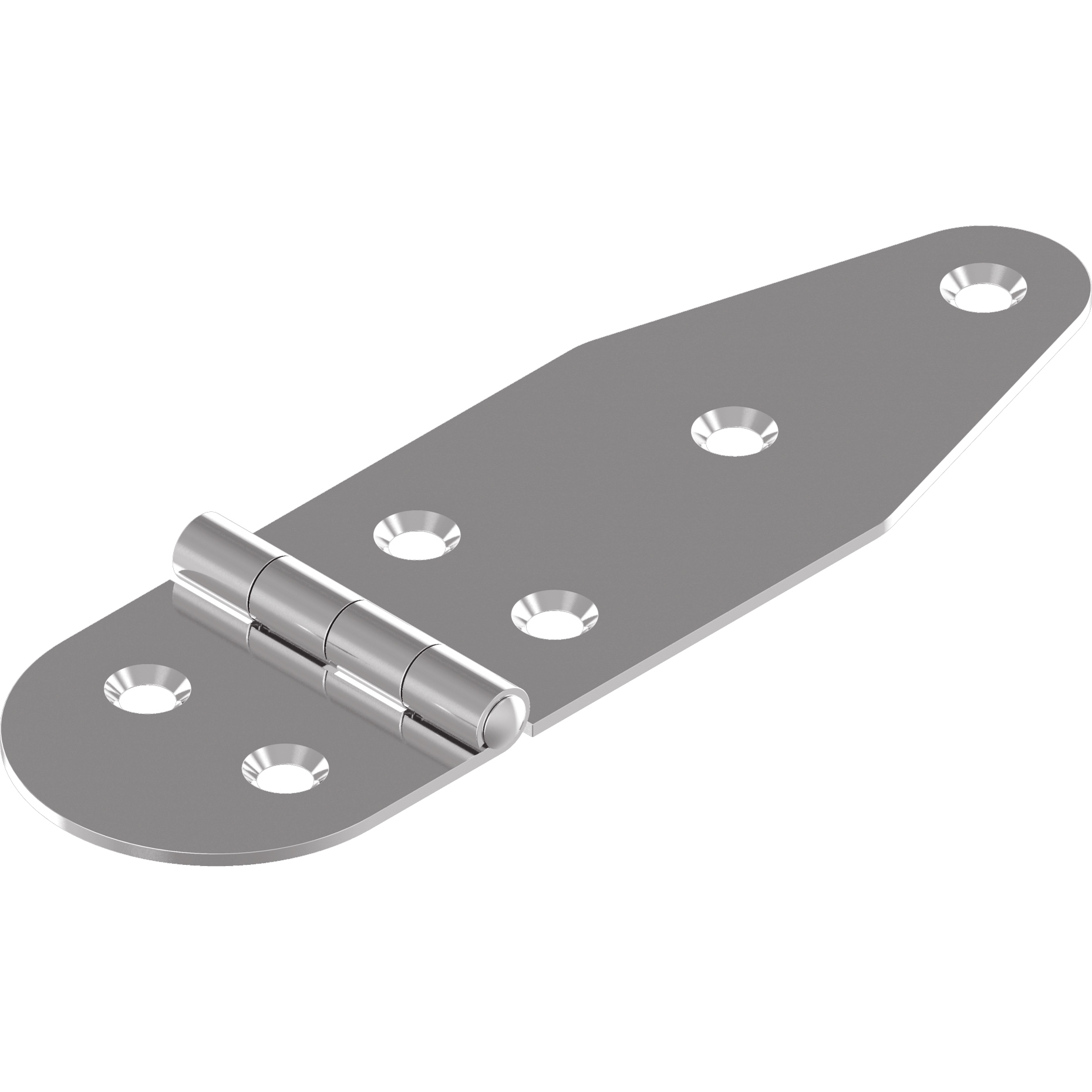 Scharnier 130x40x1,5mm Edelstahl A2 gestanzt poliert