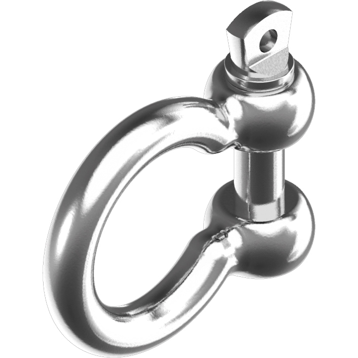 Rundschäkel geschweift D4mm Edelstahl A4