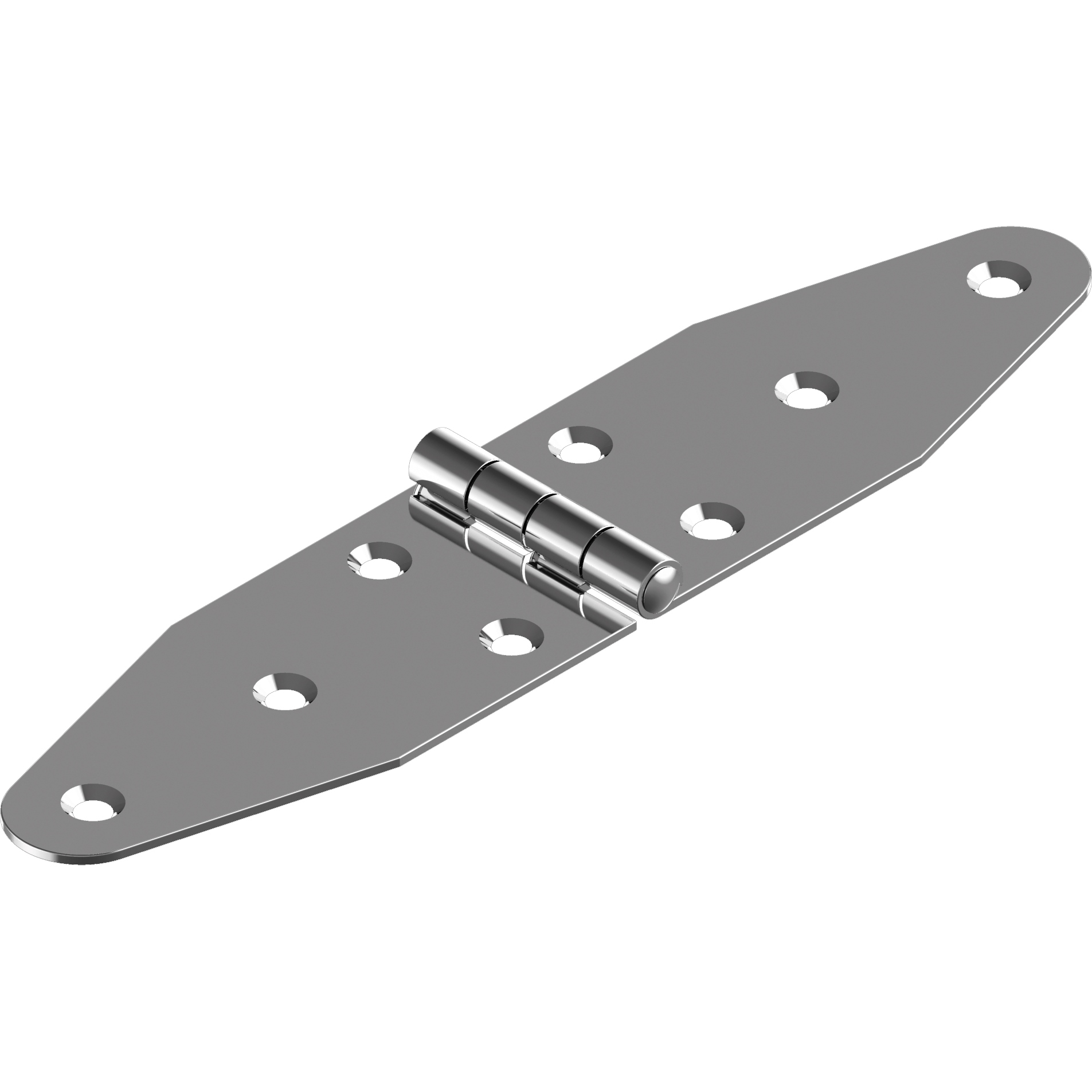 Scharnier 185x40x1,5mm Edelstahl A2 gestanzt poliert
