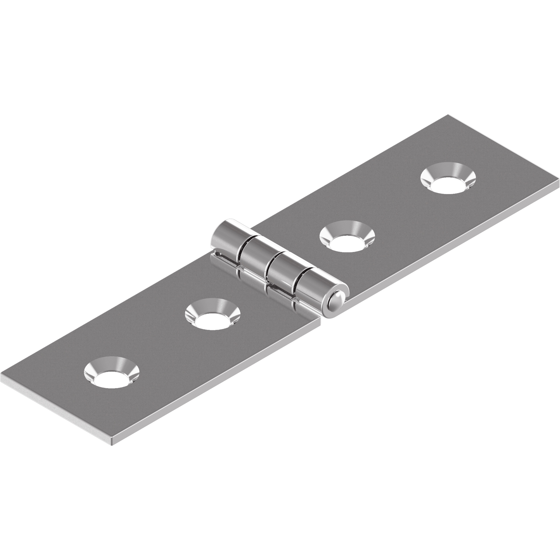 Scharnier Typ A 80x20x1,5mm Edelstahl A2 gestanzt poliert