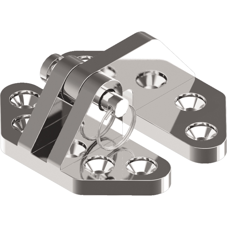 Scharnier Feinguss 71x28x6mm Edelstahl A4 poliert