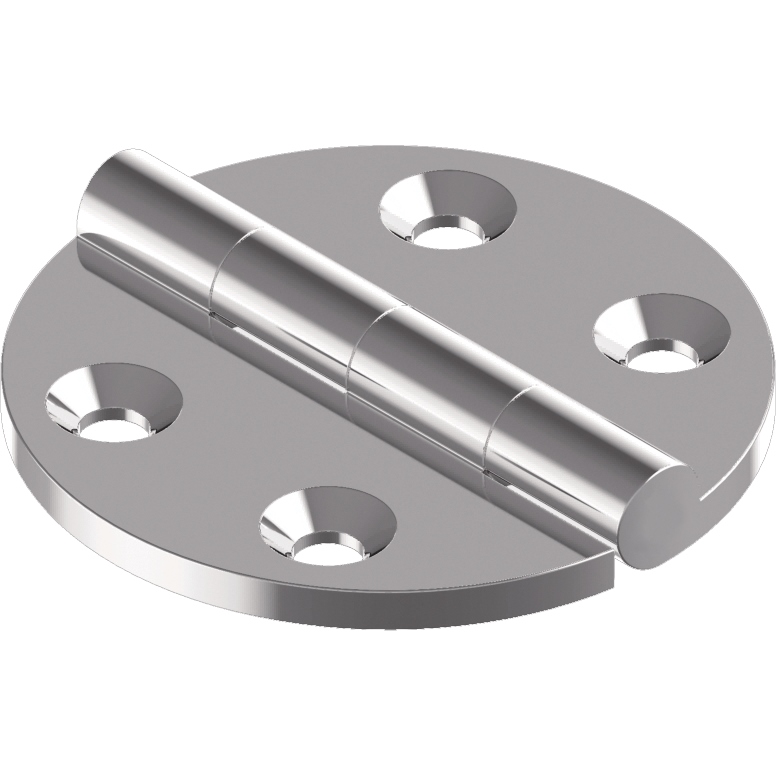 Scharnier rund Feinguss D64x4mm Edelstahl A4 poliert