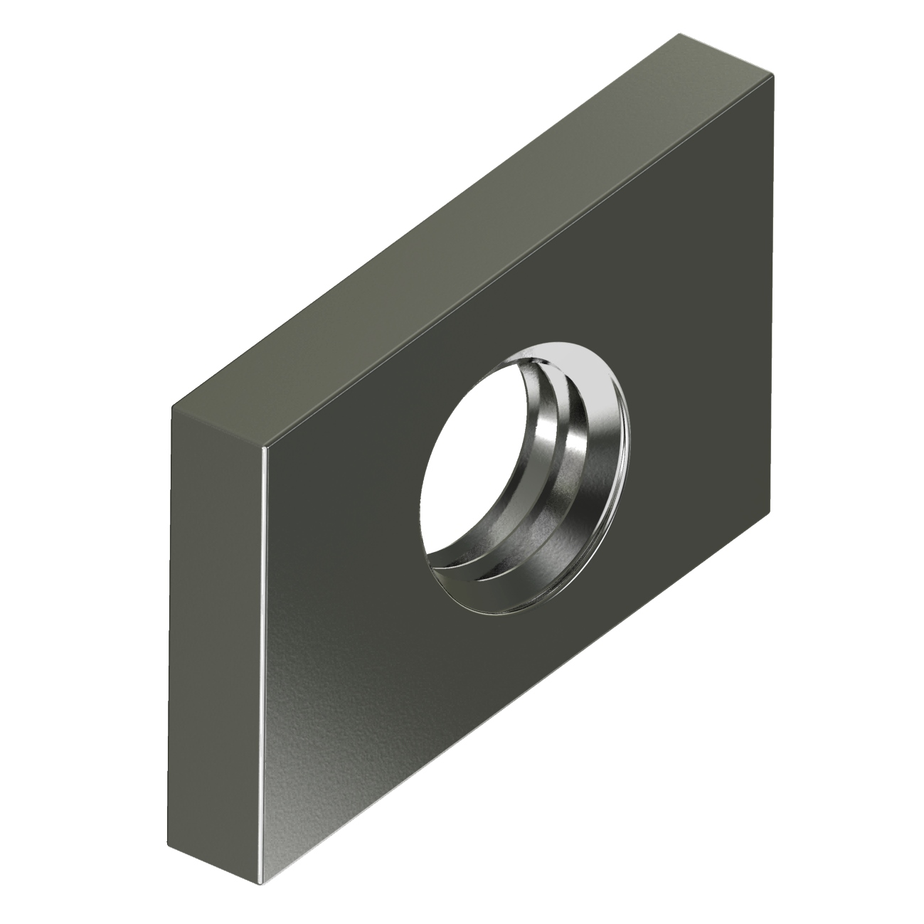 Rhombusmutter Gewindeplatte M8 Profil 28/15 Edelstahl A2
