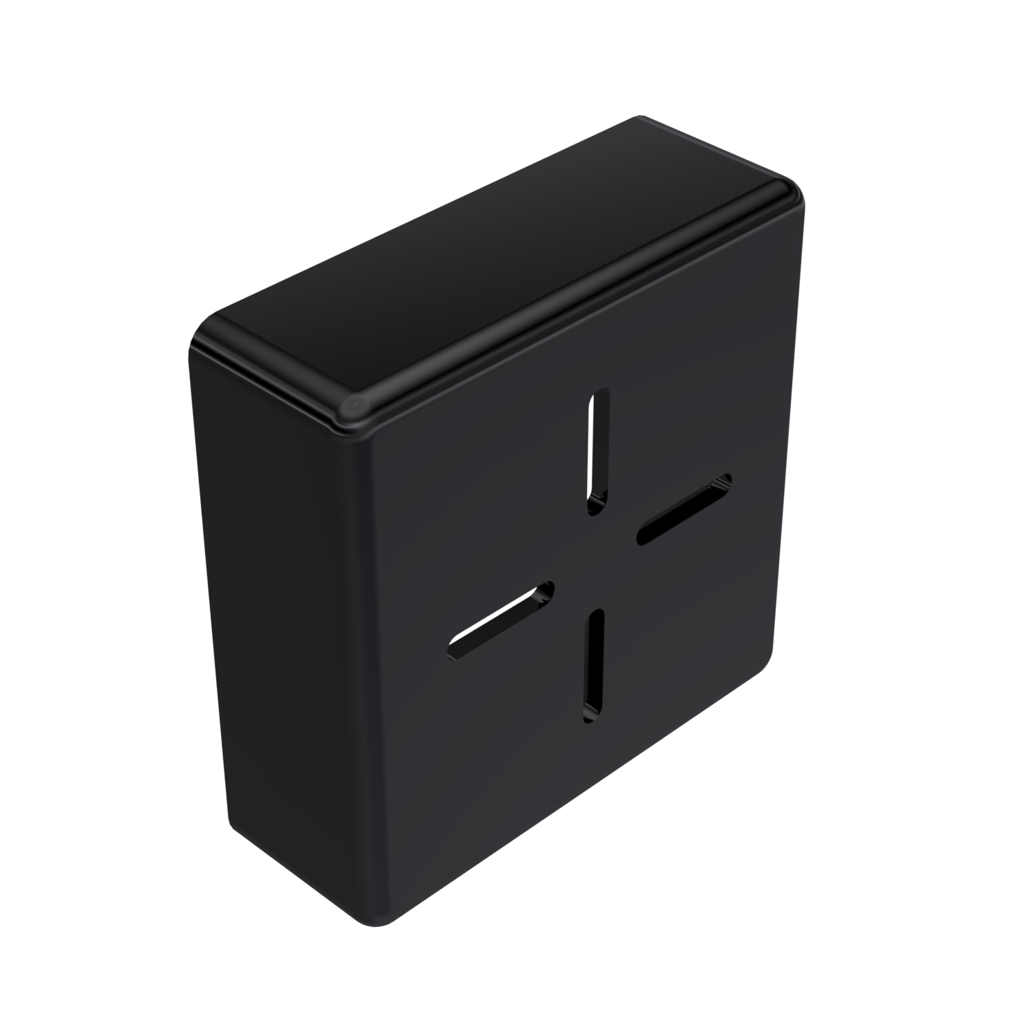 Abdeckkappe für Montageschiene 40x40mm ABS schwarz RAL9005