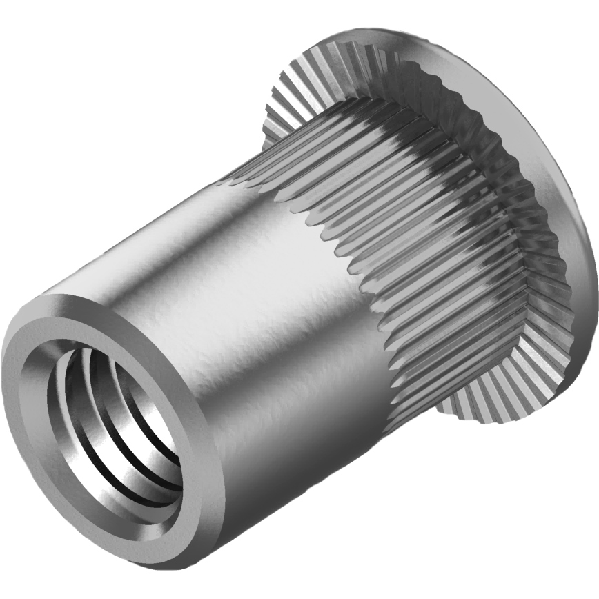 Blindnietmutter WS 9315 Edelstahl gerändelt Flachkopf