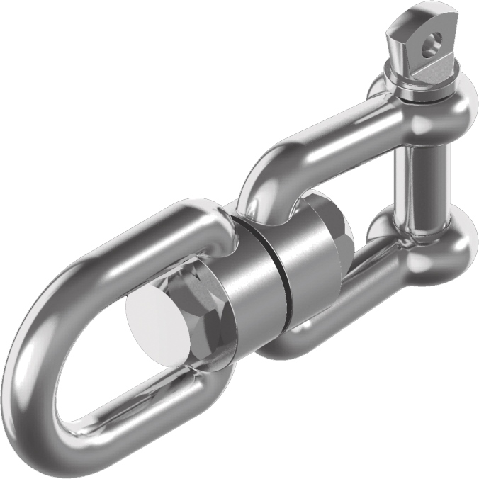Wirbelschäkel Auge/Gabel Edelstahl A4