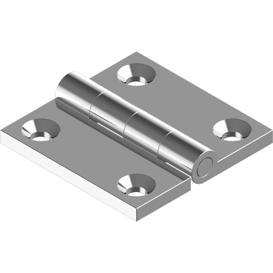 Scharnier Feinguss 38x38-50x50mm Edelstahl A4 poliert