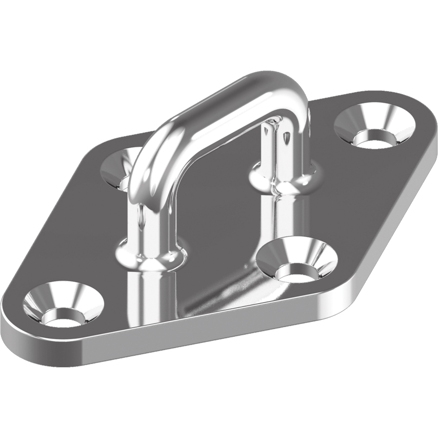 Augplatte Decksplatte Typ A 80x50mm Edelstahl A4 poliert