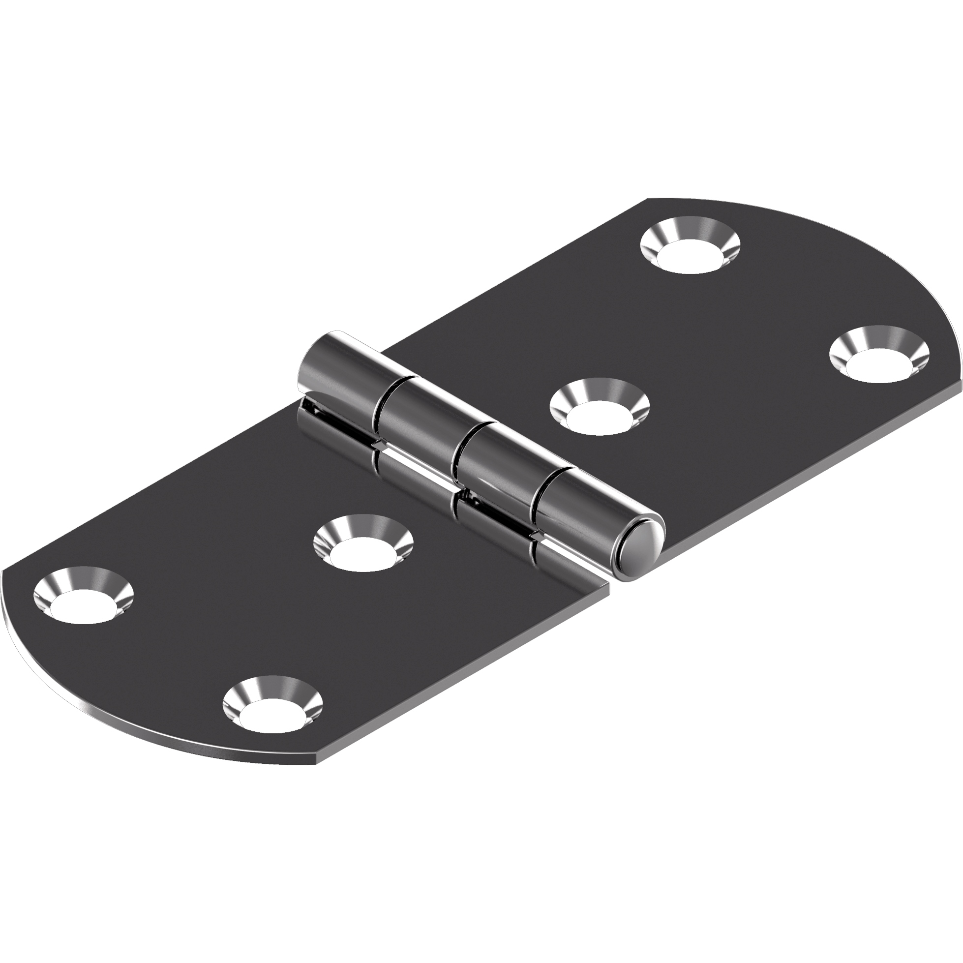 Scharnier Typ C 1 100x40x1,5mm Edelstahl A2 gestanzt poliert