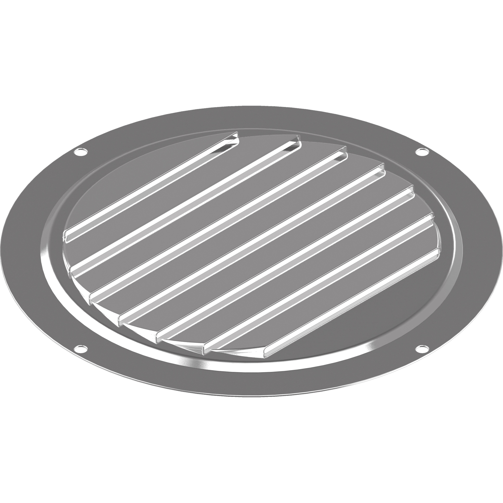 Lüftungsgitter rund Typ E D125mm Edelstahl A2 poliert