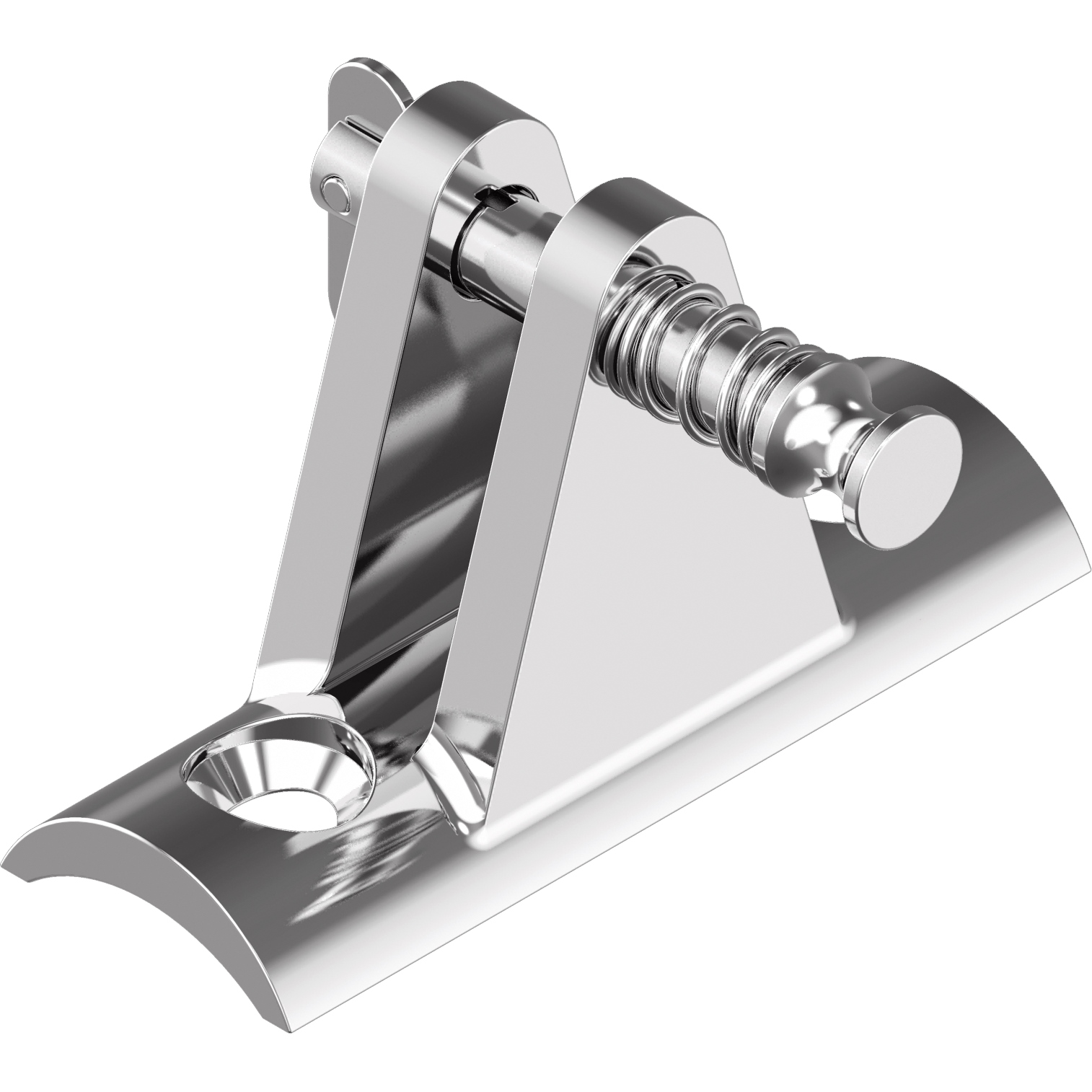 Verdeckbeschlag gewölbt L60mm schnell lösbarer Bolzen A4