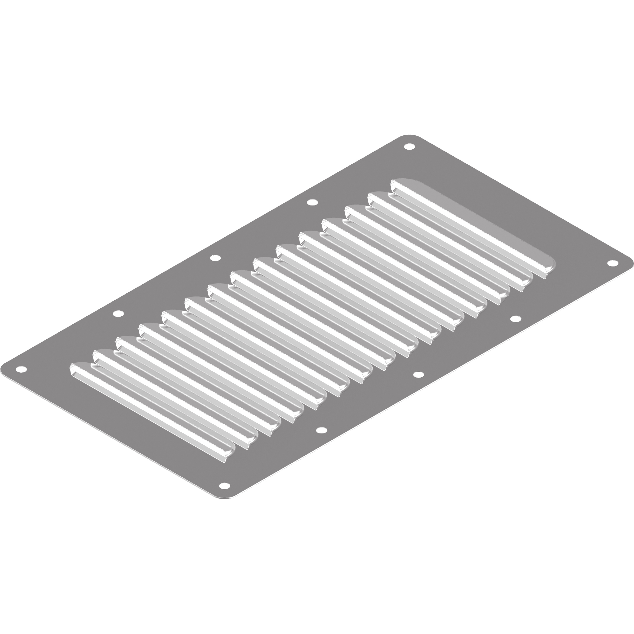 Lüftungsgitter Typ G 228x127x0,8mm Edelstahl A2 poliert