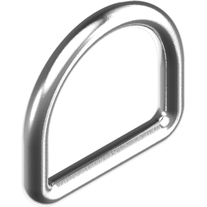 D-Ring geschweißt poliert 4x30mm Edelstahl A4