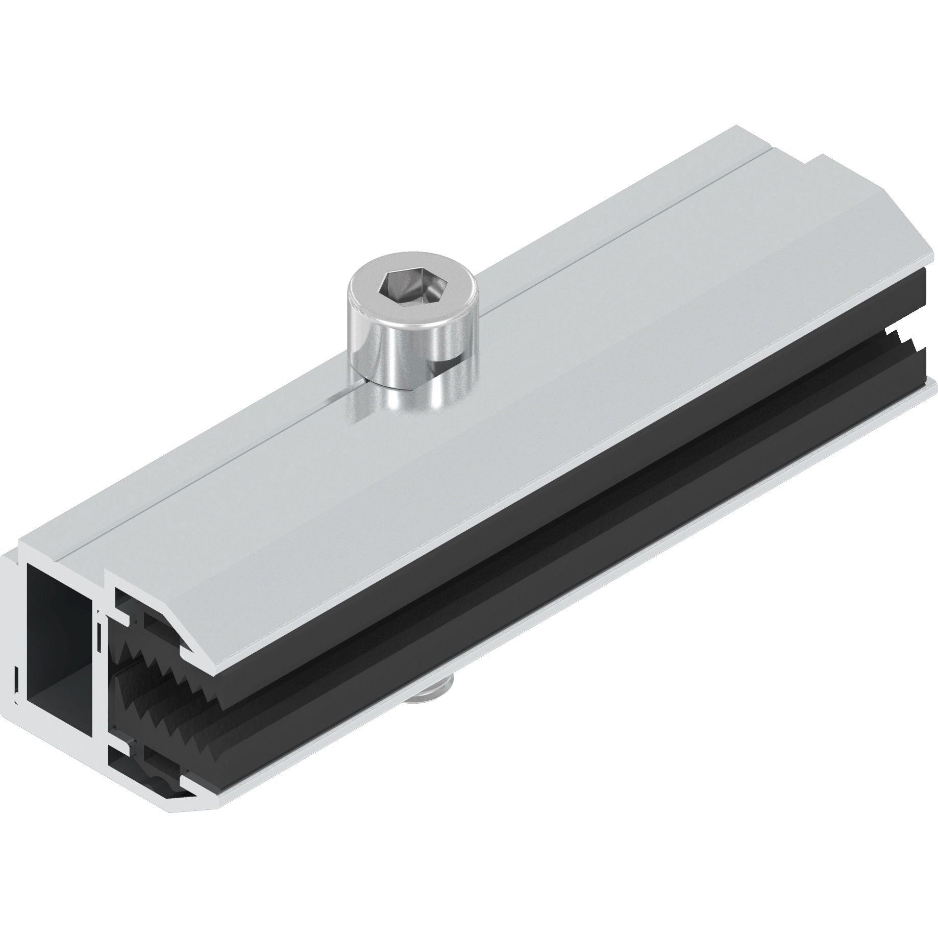 Endklemme Glasmodul H6-9mm L80mm EN-AW6060