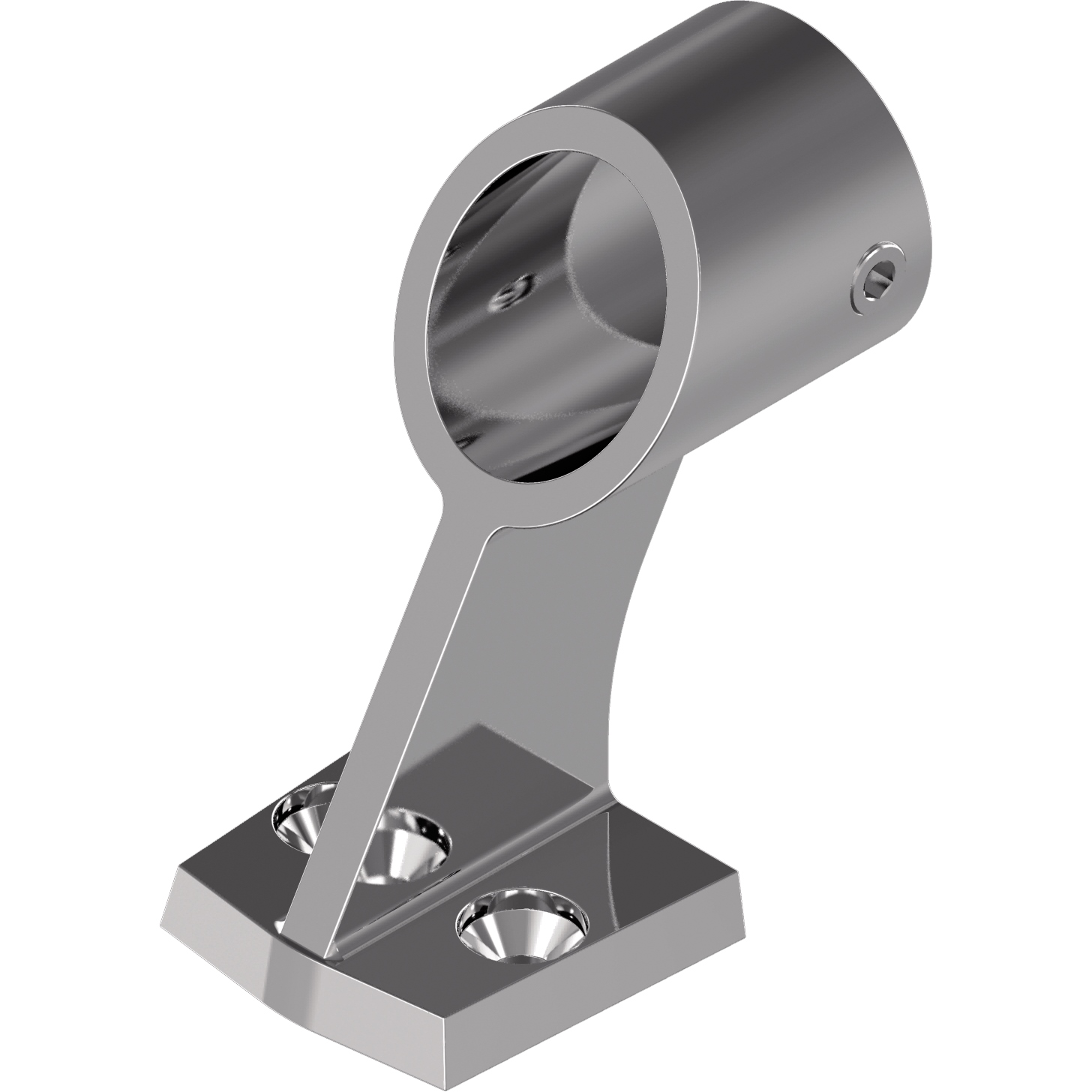 Handlaufdurchlass 60Grad D22mm Edelstahl A4 Typ 2