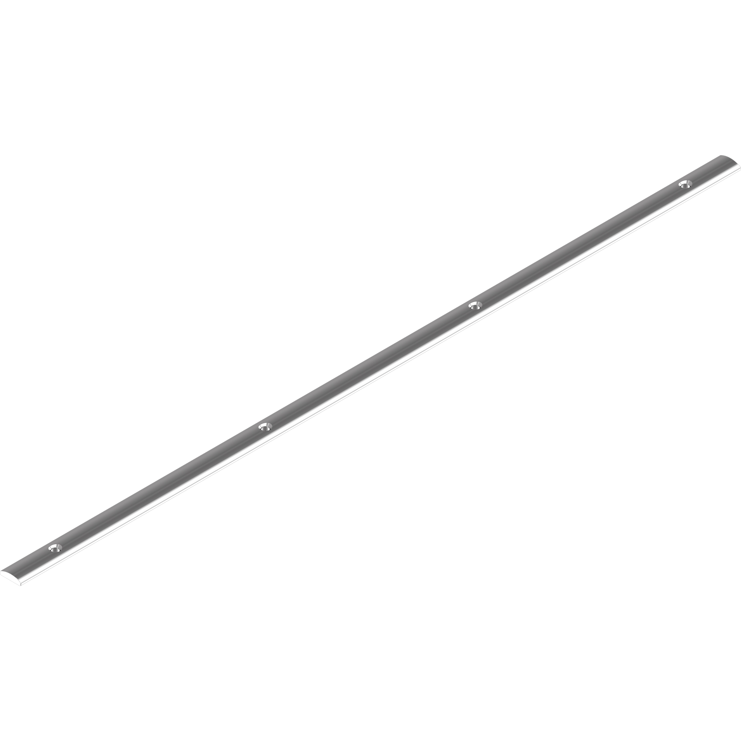 Scheuerleiste halbrund gebohrt L3000mm B14mm A4 poliert