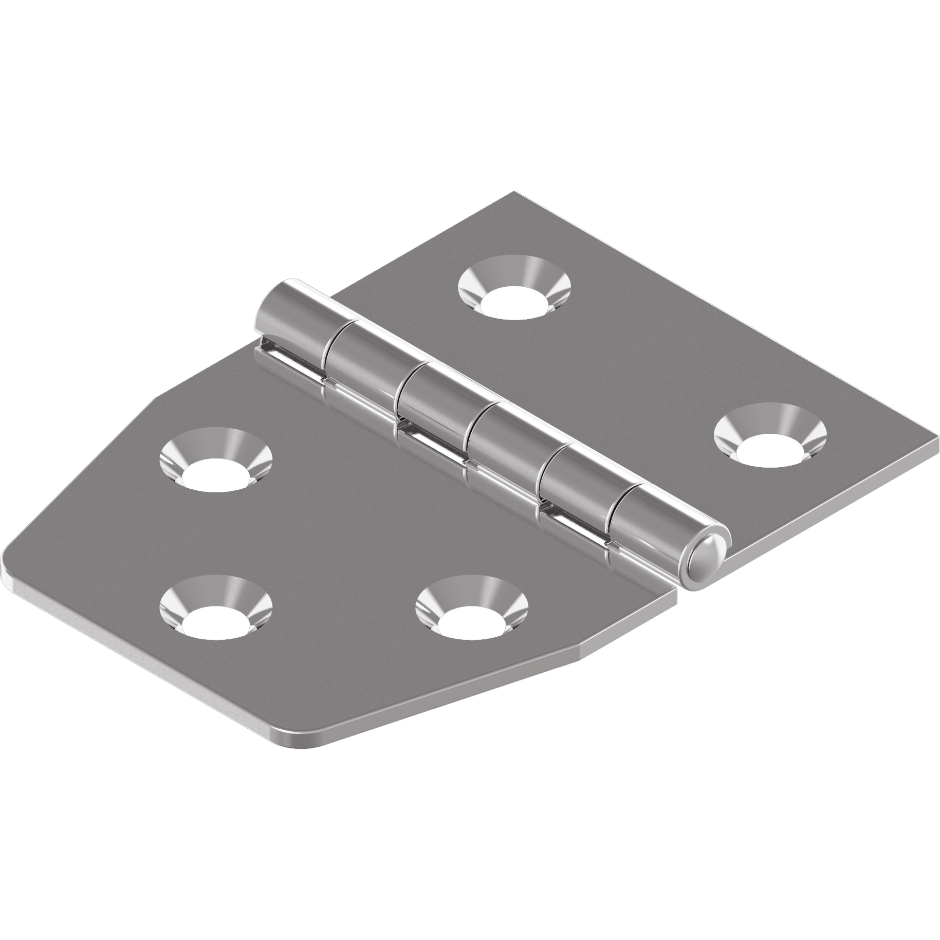 Scharnier 55x40x2mm Edelstahl A4 gestanzt poliert