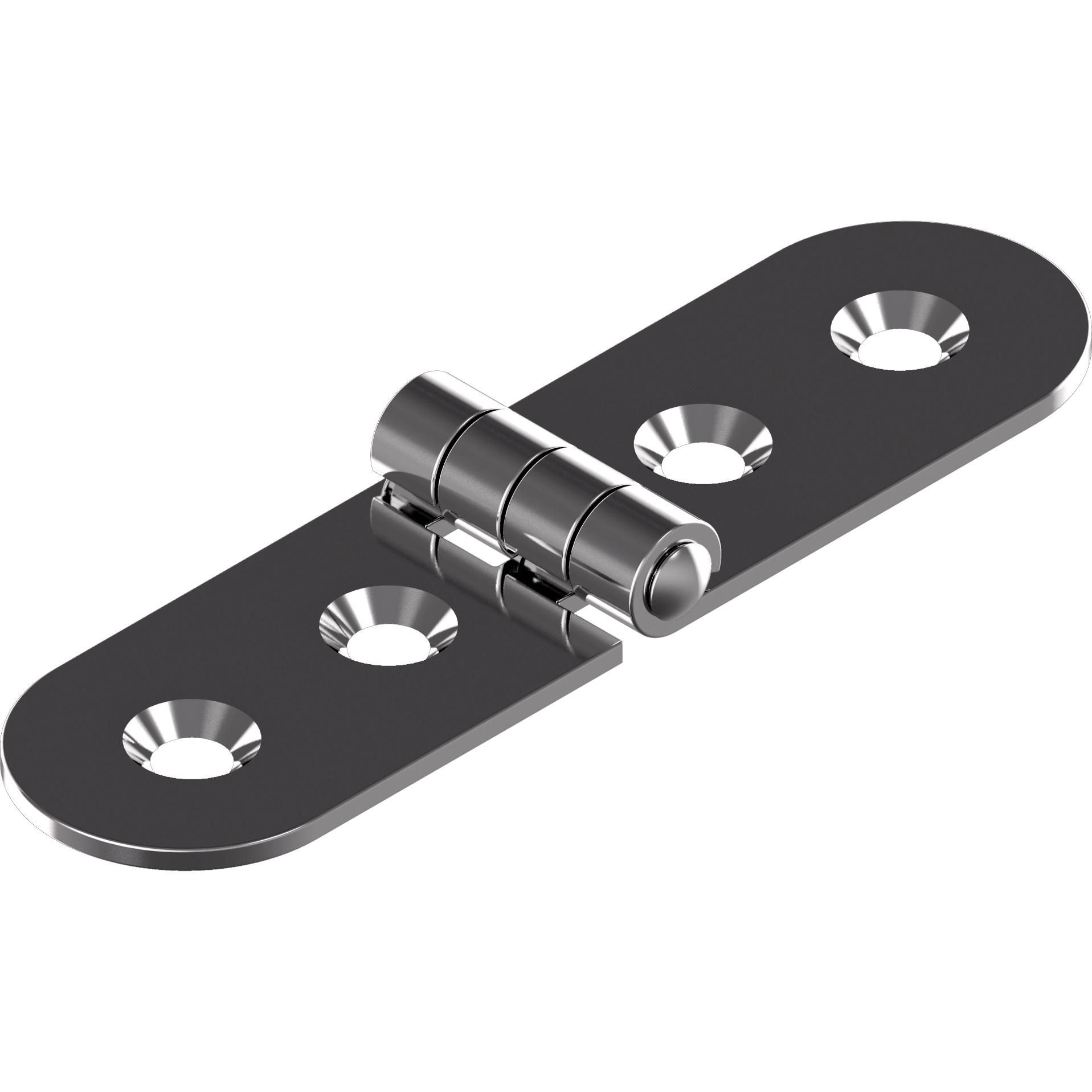 Scharnier Typ A 75x20x1,5mm Edelstahl A2 gestanzt poliert