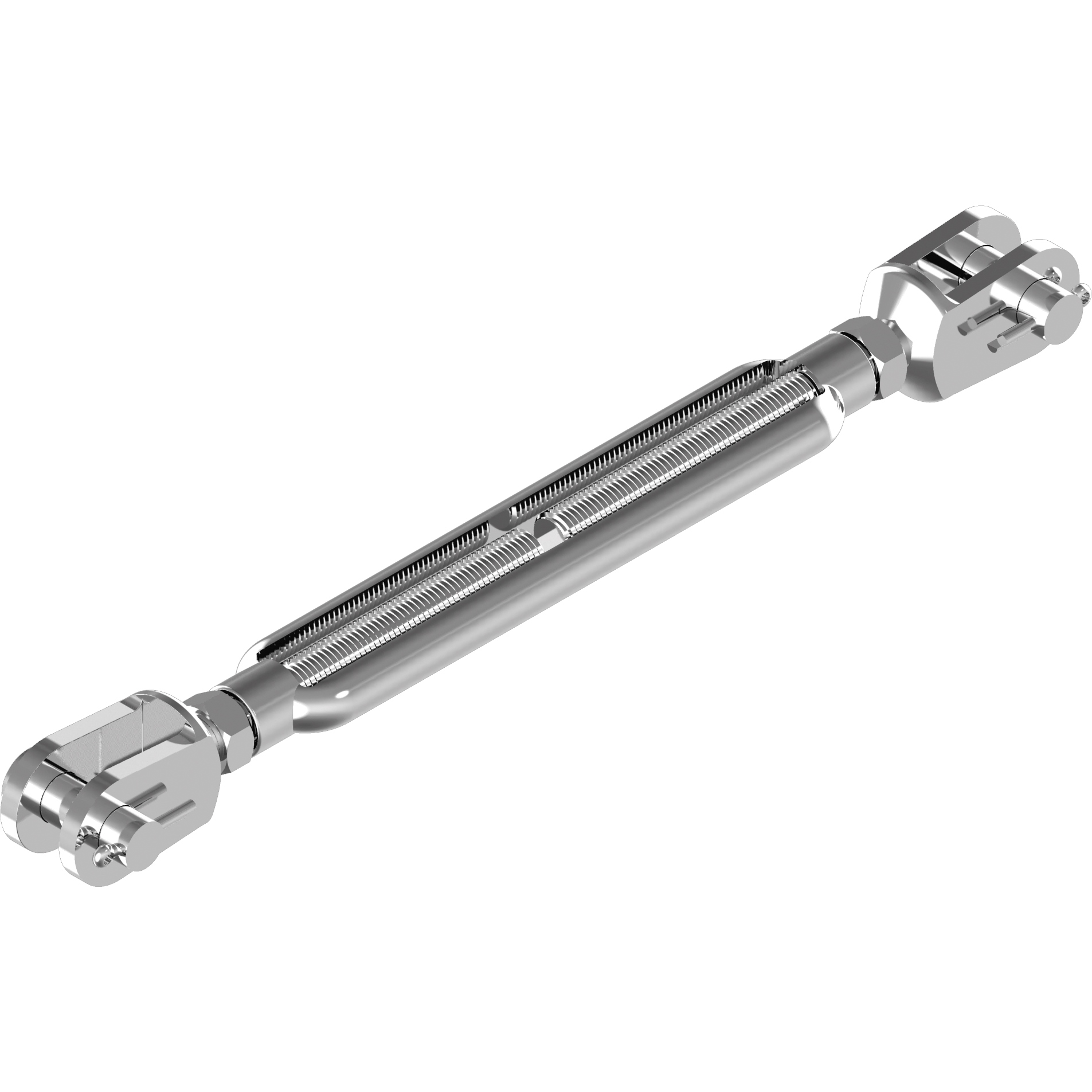 Wantenspanner M10 Gabel/Gabel offen L220-335mm Edelstahl A4