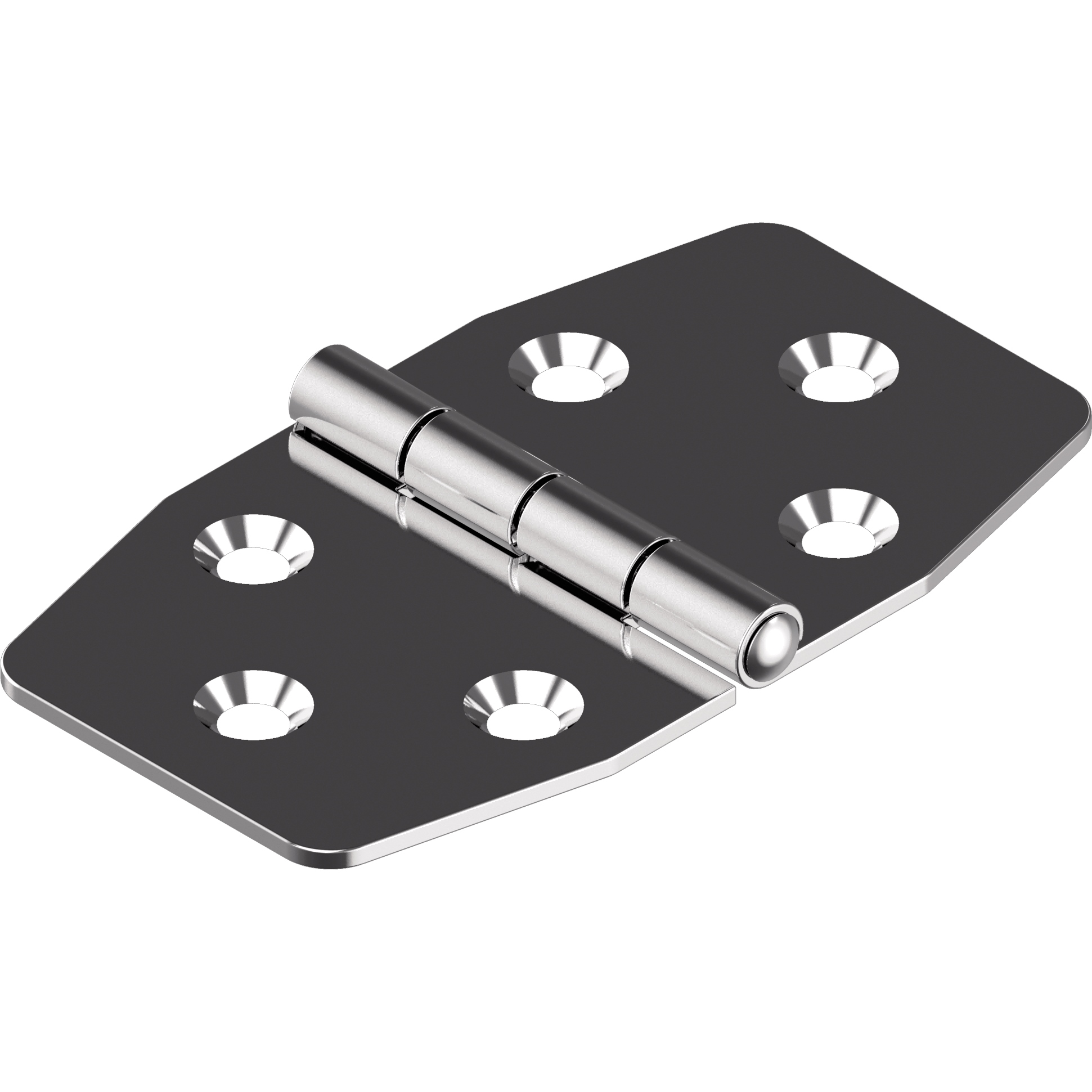 Scharnier 70x40x1,5mm Edelstahl A2 gestanzt poliert