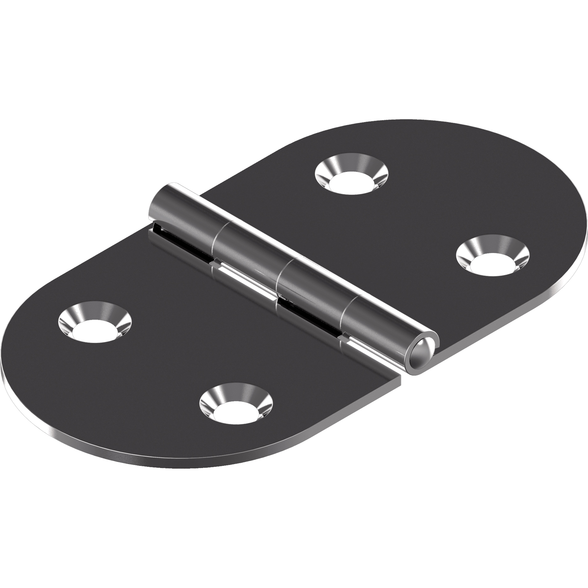 Scharnier Typ B 75x40x1,5mm Edelstahl A2 gestanzt poliert